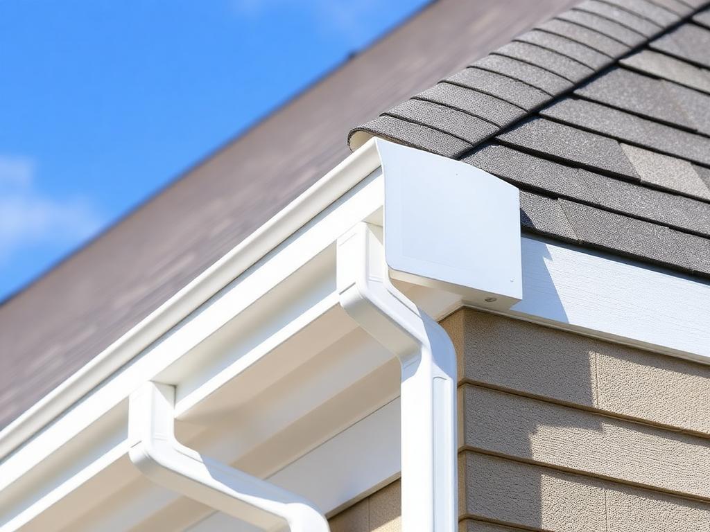 Seamless aluminum gutters installed on a Jersey Shore home by Quality Roof Pros