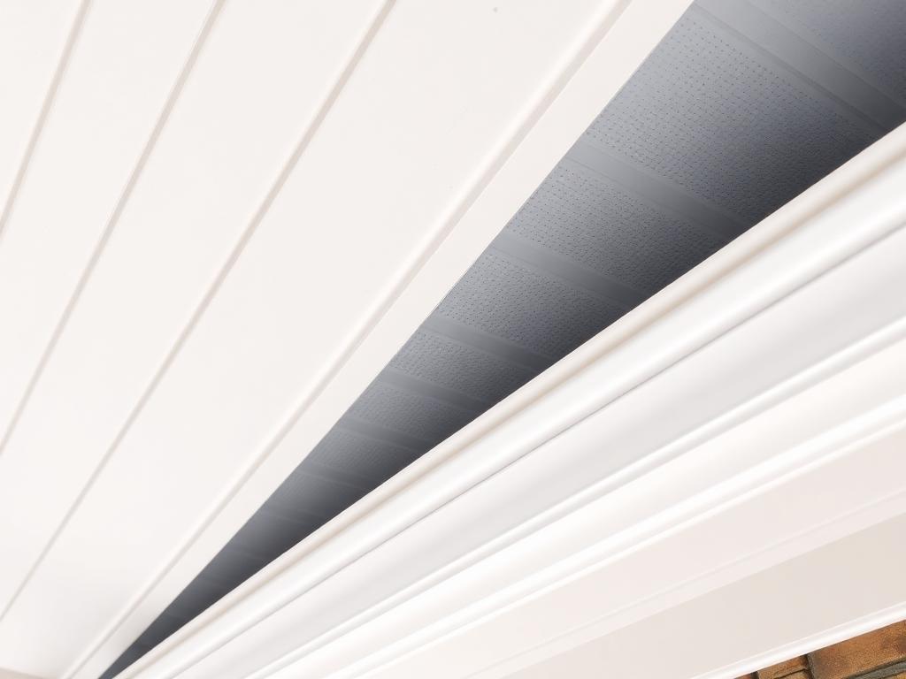 Vented aluminum soffit installation by Quality Roof Pros